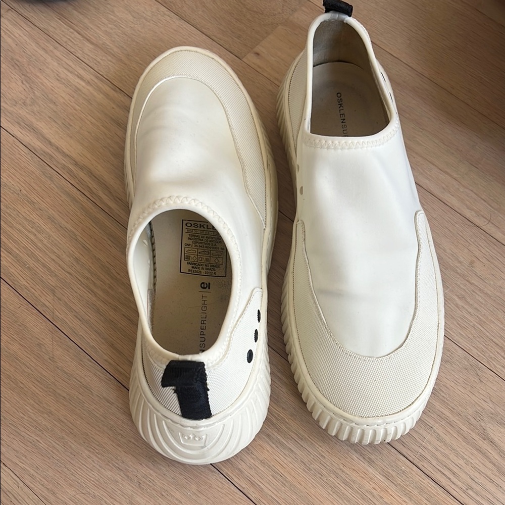 OSKLEN White Loafers with Textured Sole